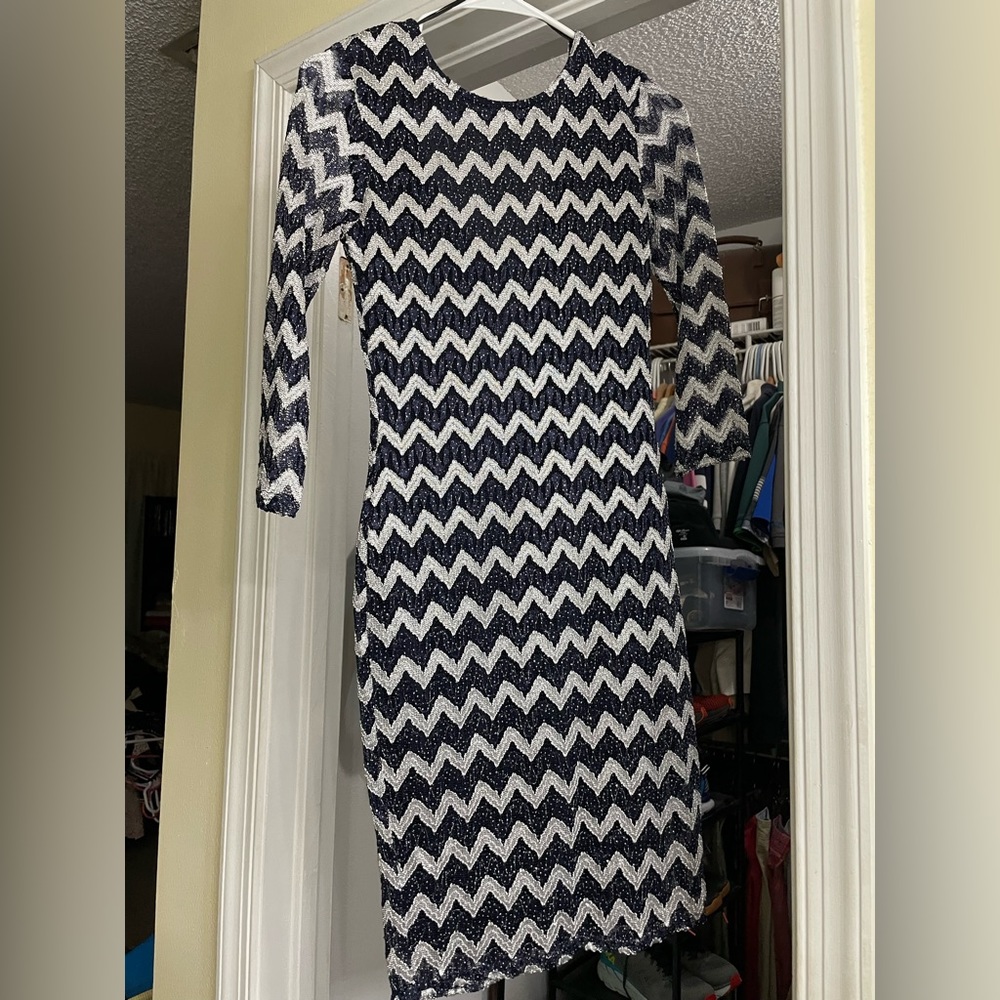 Navy and silver LF dress
